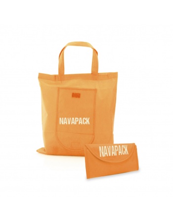 Bolsa plegable TNT 80g 38x42cm blanca  personalizable