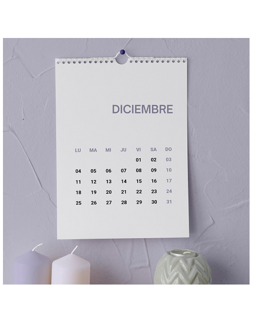 Calendario de Pared wire-o 32x45cm 4 láminas