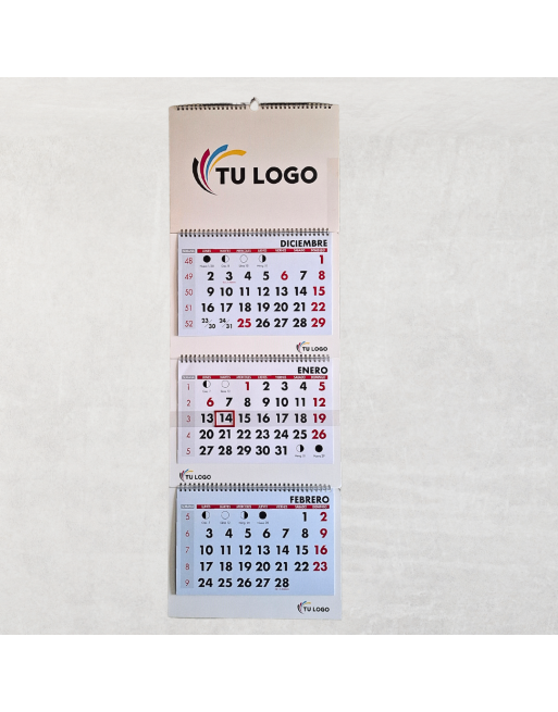 Calendario pared 3 meses personalizado Calendario pared 3 meses personalizado
