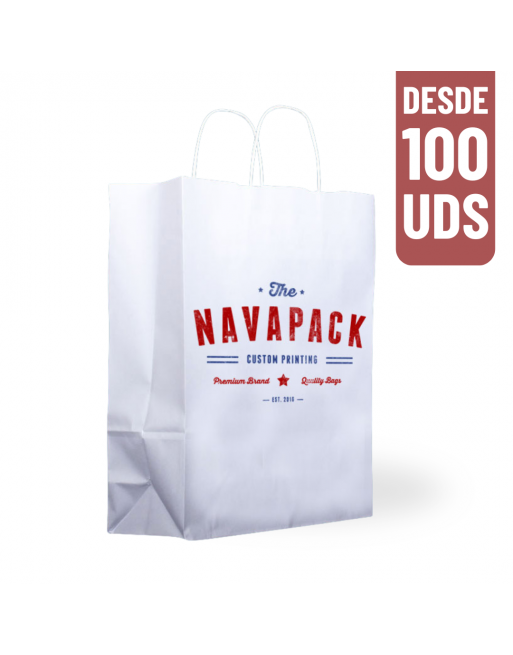 Bolsa blanca 31+20x32 personalizada Bolsa blanca 31+20x32 personalizada