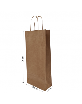 Bolsas de papel color Kraft 115g 18+8x39