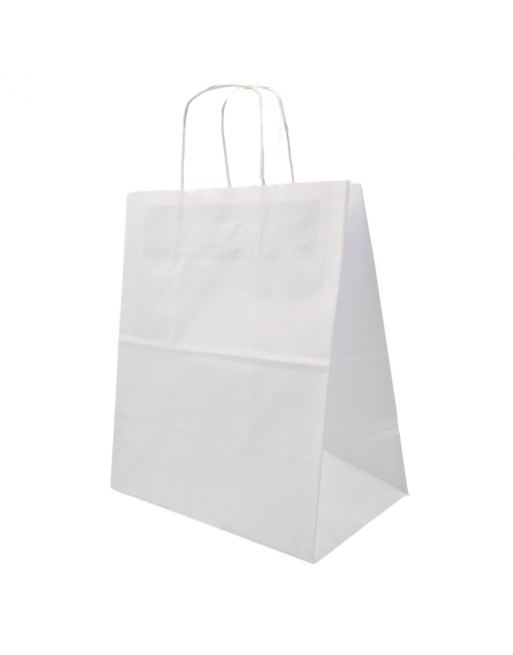 Bolsas de papel color Blanco 110g 42+16x49 cm