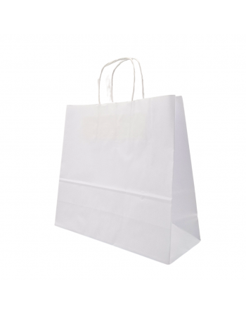 32+11x28 cm Bolsas de papel color Blanco 110g