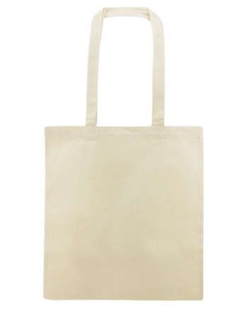 Bolsas de algodón 240g 38x42cm Natural asa larga