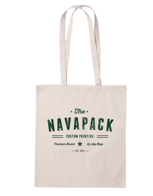 Bolsas de algodón Natural asa larga personalizada  140g 38x42cm Bolsas de algodón Natural asa larga personalizada  140g 38x42cm