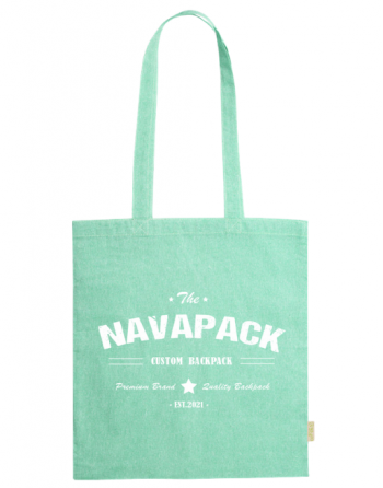 Bolsas de algodón 100% reciclada colores -personalizada Jaspeada- 120g- 38x42cm