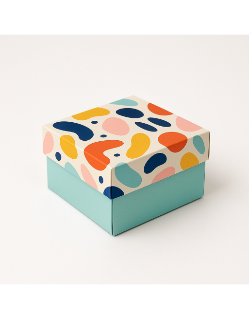 Caja tapa y base estampada