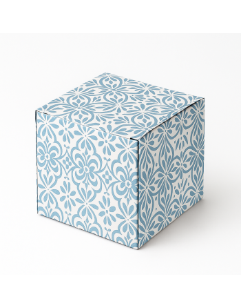 caja cubo estampada