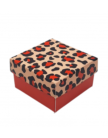 Caja tapa y base animal print