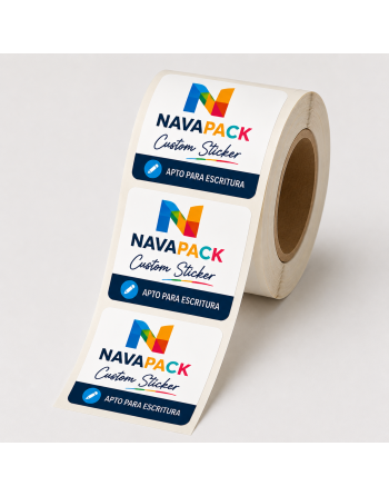 50x25mm Papel blanco...