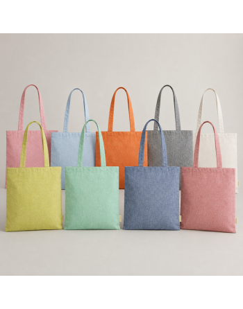 Bolsas de algodón 100% reciclada  Jaspeada- 120g- 38x42cm