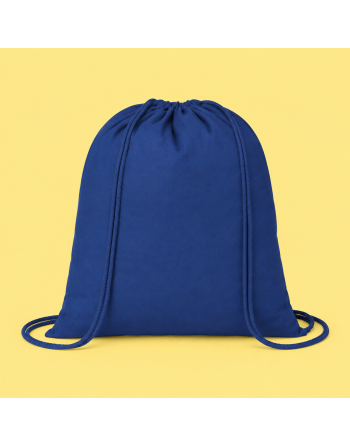 Mochila de algodon azul100g 37x41cm