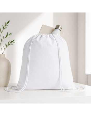 Mochila de algodon blanca 100g 37x41cm