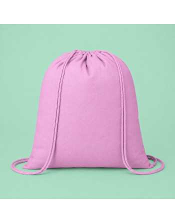 Mochila de algodon rosa 100g 37x41cm