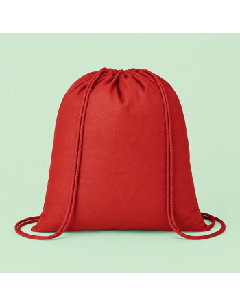 Mochila de algodon roja 100g 37x41cm