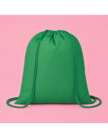 Mochila de algodon verde 100g 37x41cm