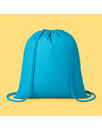 Mochila de algodon azul claro 100g 37x41cm