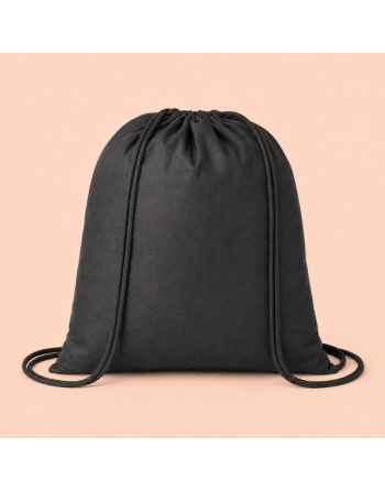 Mochila de algodon negra 100g 37x41cm