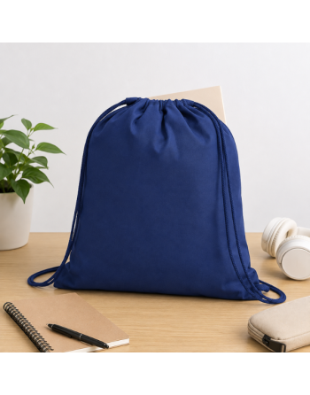 Mochila de algodon azul100g 37x41cm