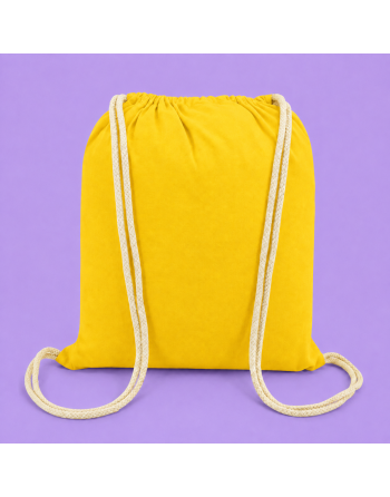 Mochila de algodón amarillo 135g 36x40cm