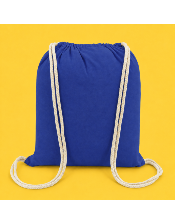 Mochila de algodón azul 135g 36x40cm