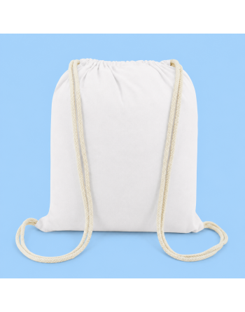 Mochila de algodón blanco 135g 36x40cm