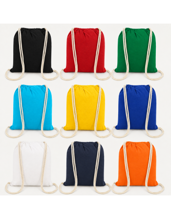 Mochilas de algodón colores 135g 36x40cm