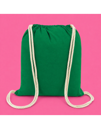 Mochila de algodón verde 135g 36x40cm