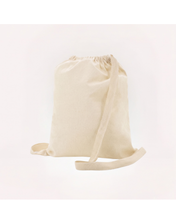 Mochila de algodón crudo de asas anchas 150g 34x42cm