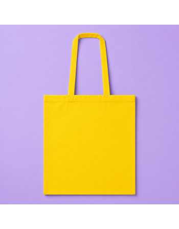 Bolsa algodón colores C amarilla personalizada 140g- 38x42cm