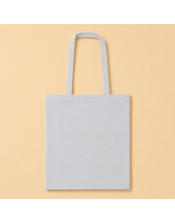 Bolsa algodón gris  personalizada 140g- 38x42cm