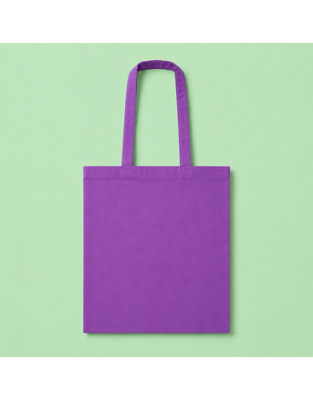Bolsa algodón morada personalizada 140g- 38x42cm