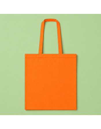 Bolsa algodón colores C naranja personalizada 140g- 38x42cm
