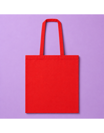 Bolsa algodón SERIE C roja personalizada 140g- 38x42cm