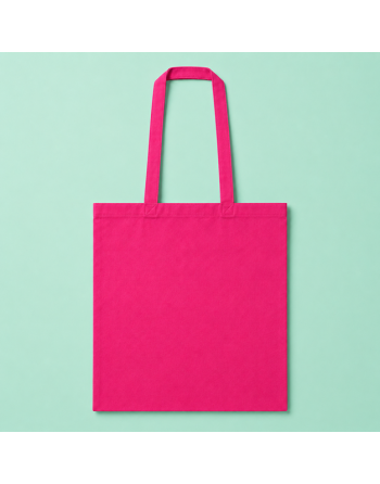 Bolsa algodón rosa personalizada 140g- 38x42cm
