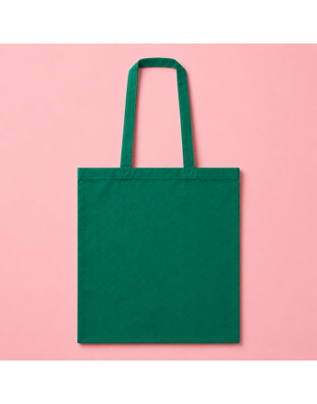 Bolsa algodón SERIE C verde personalizada 140g- 38x42cm