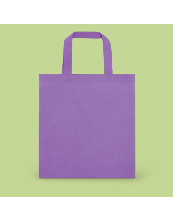 Bolsa TNT con asas cortas morada 35x38cm - 80g