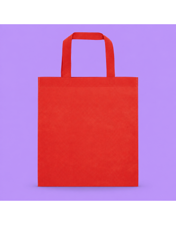 Bolsa TNT con asas cortas rojo 35x38cm - 80g