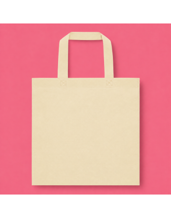 Bolsa TNT con asas cortas crudo 35x38cm - 80g