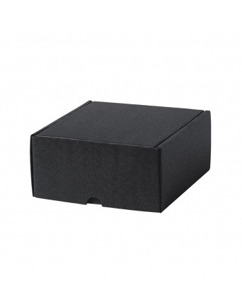 Caja de tapa abatible negra 16x15x8,5cm