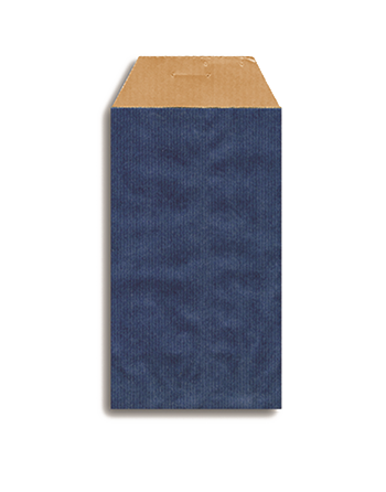 Bolsas de papel con fuelle Kraft 50g 24+6x42 cm azul
