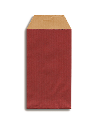 Bolsas de papel con fuelle Kraft 50g 12+5x24 cm Rojo