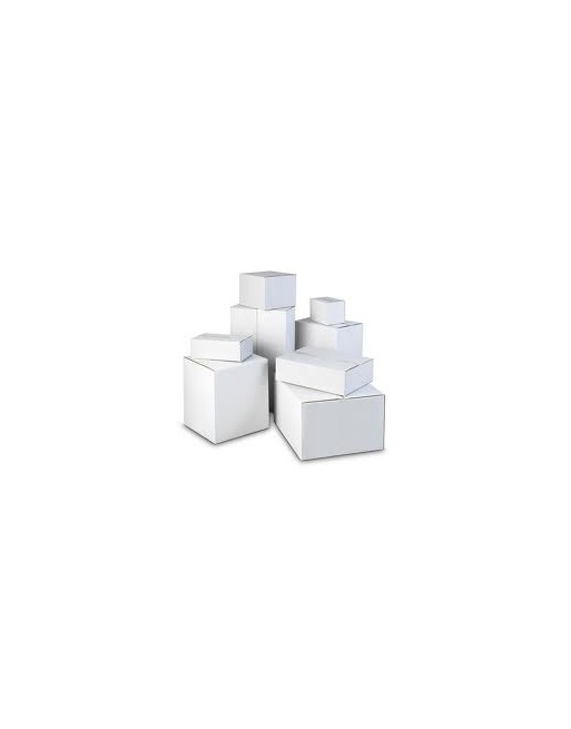 Caja de cartón 30,5x22x11cm canal simple blanca Caja de cartón 30,5x22x11cm canal simple blanca