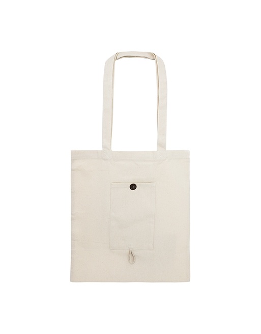 Bolsa plegable ecológica natural asa larga 240g 38x42cm Bolsa plegable ecológica natural asa larga 240g 38x42cm
