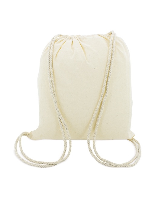 Mochila de algodón crudo de cordones 135g 36x40cm