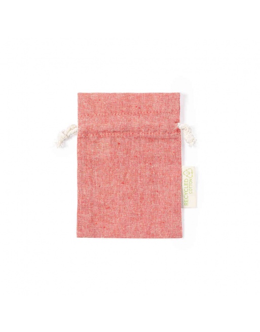 Funda de algodón reciclado, color rojo 10x14cm 120g