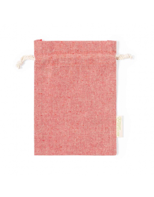 Funda de algodón reciclado, color rojo 15x21cm 120g