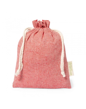 Funda de algodón reciclado, color rojo 15x21cm 120g