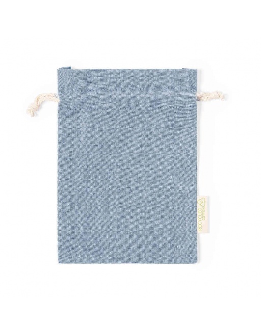 Funda de algodón reciclado color azul 15x21cm 120g