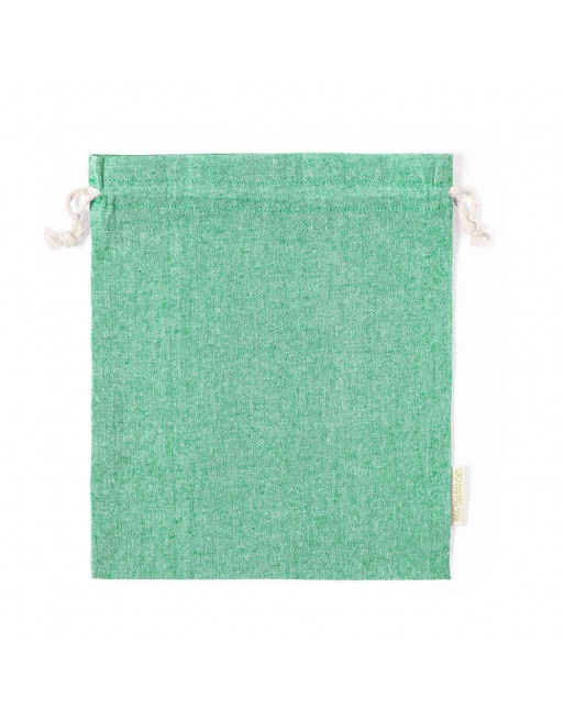 Funda de algodón reciclado verde 25x30cm 120g